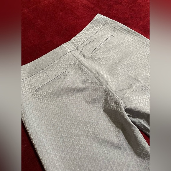 Elie Tahari Women's Dress Pants Silver Metallic Gray Trousers Vintage Sz 8 EUC - Picture 6 of 10